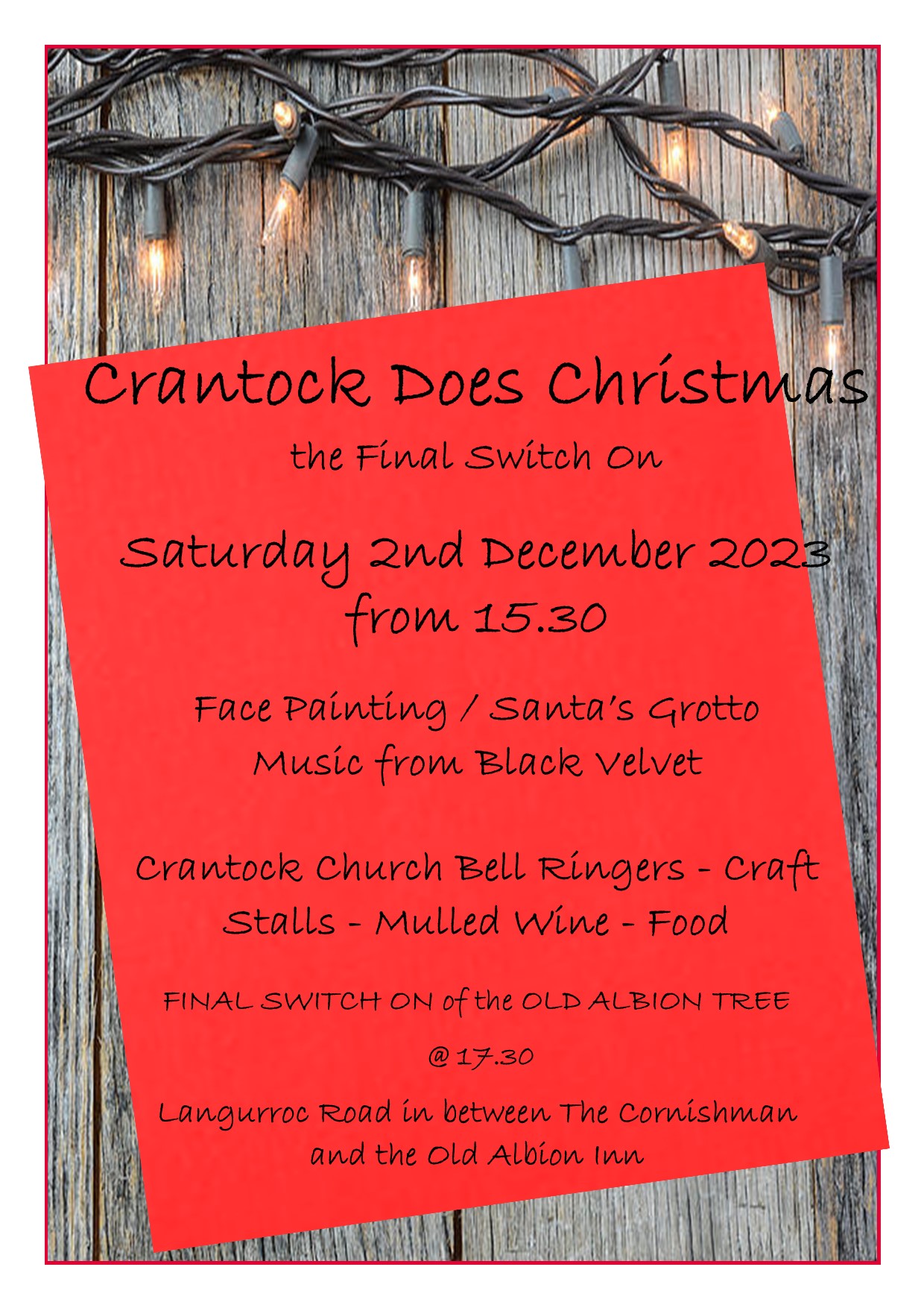 CRANTOCK DOES CHRISTMAS POSTER 2023